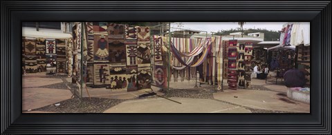 Framed Textile products in a market, Ecuador Print