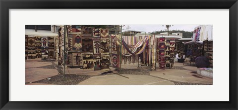 Framed Textile products in a market, Ecuador Print