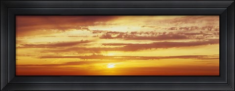 Framed Sunset, Santorini, Greece Print