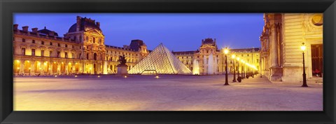 Framed Louvre Museum, Paris, France Print