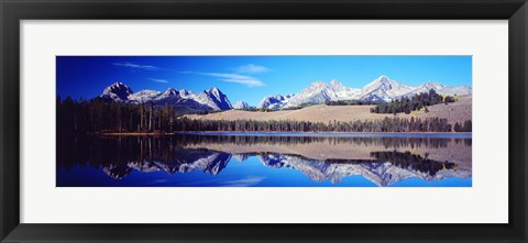 Framed Little Redfish Lake Mountains ID USA Print