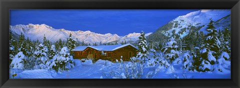 Framed Cabin Mount Alyeska, Alaska, USA Print