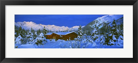 Framed Cabin Mount Alyeska, Alaska, USA Print