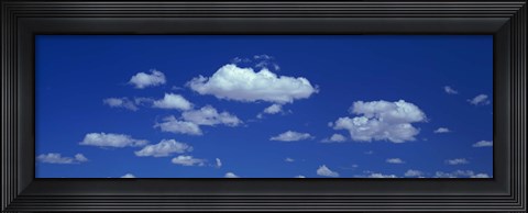 Framed Clouds against a deep blue sky Print