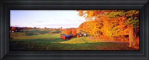 Framed Fall Farm VT USA Print