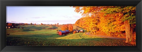 Framed Fall Farm VT USA Print