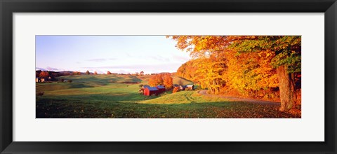 Framed Fall Farm VT USA Print