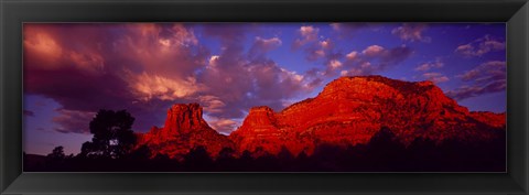 Framed Rocks at Sunset Sedona AZ USA Print