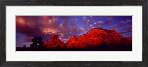 Framed Rocks at Sunset Sedona AZ USA Print