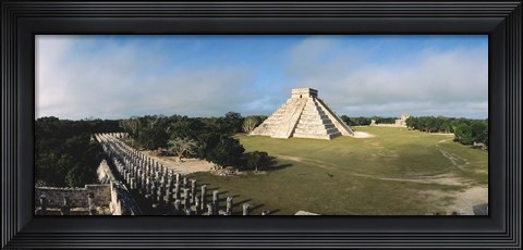 Framed Pyramid Chichen Itza Mexico Print
