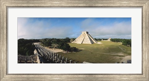 Framed Pyramid Chichen Itza Mexico Print