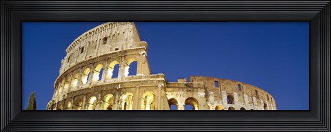 Framed Low angle view of ruins of an amphitheater, Coliseum, Rome, Lazio, Italy Print