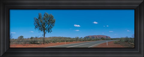 Framed Road Ayers Rock Uluru-Kata Tjuta National Park Australia Print