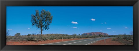 Framed Road Ayers Rock Uluru-Kata Tjuta National Park Australia Print