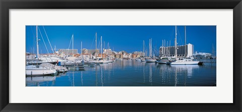Framed View of a marina, Algarve Portugal Print