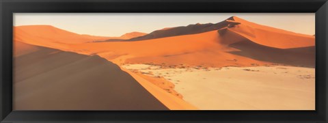 Framed Sand Dunes, Desert Namibia Print