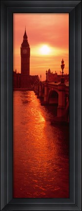 Framed Big Ben at dusk, London England Print