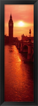 Framed Big Ben at dusk, London England Print