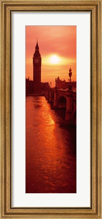 Framed Big Ben at dusk, London England Print