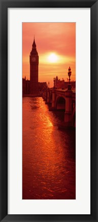 Framed Big Ben at dusk, London England Print