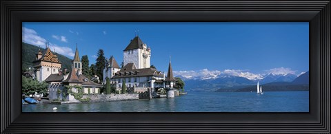 Framed Oberhofen Castle w\ Thuner Lake Switzerland Print