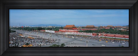 Framed Aerial view of Tiananmen Square Beijing China Print