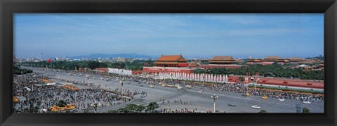 Framed Aerial view of Tiananmen Square Beijing China Print