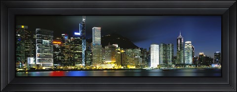 Framed View From Wanchai, Central District, Hong Kong Print