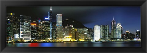 Framed View From Wanchai, Central District, Hong Kong Print