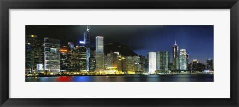 Framed View From Wanchai, Central District, Hong Kong Print