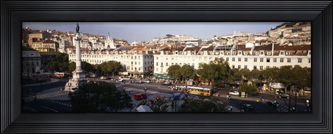Framed High angle view of a city, Lisbon, Portugal Print