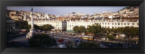 Framed High angle view of a city, Lisbon, Portugal Print