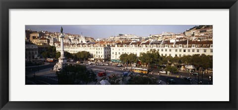 Framed High angle view of a city, Lisbon, Portugal Print