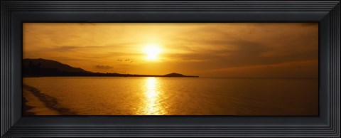 Framed Sunset over the sea, Ko Samui, Thailand Print