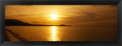 Framed Sunset over the sea, Ko Samui, Thailand Print