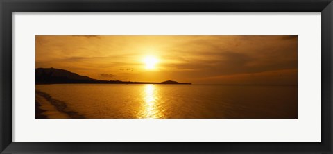 Framed Sunset over the sea, Ko Samui, Thailand Print