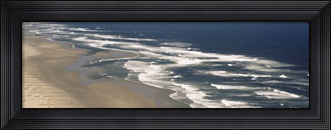 Framed Waves on the beach, Florence, Lane County, Oregon, USA Print