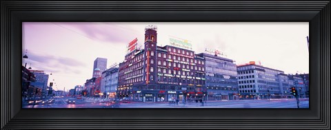 Framed Evening, Radhuspladsen, Copenhagen, Denmark Print