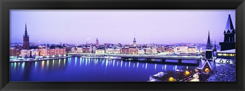 Framed Buildings In A City, Riddarholmen, Riddarholmen And The Old Town, Stockholm, Sweden Print