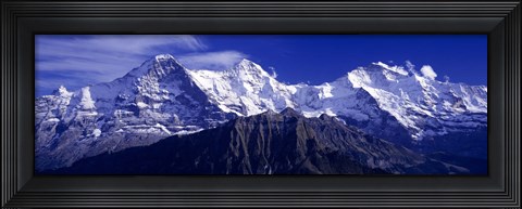 Framed Swiss Mountains, Berner, Oberland, Switzerland Print