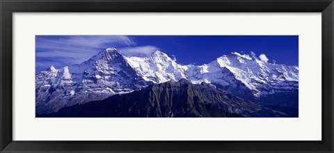 Framed Swiss Mountains, Berner, Oberland, Switzerland Print