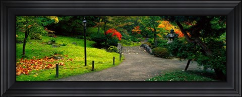 Framed Japanese Garden, Seattle, Washington State Print