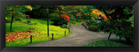 Framed Japanese Garden, Seattle, Washington State Print