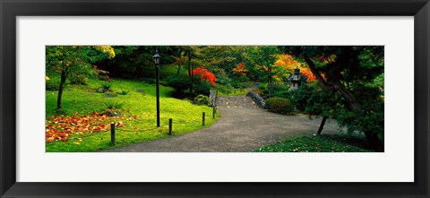 Framed Japanese Garden, Seattle, Washington State Print