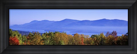 Framed Lake George, Adirondack Mountains, New York State, USA Print