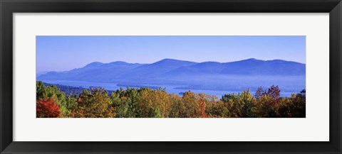 Framed Lake George, Adirondack Mountains, New York State, USA Print