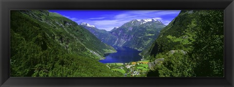 Framed Geirangerfjord, Flydalsjuvet, More Og Romsdal, Norway Print