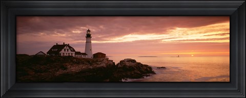 Framed Portland Head Lighthouse, Cape Elizabeth, Maine, USA Print