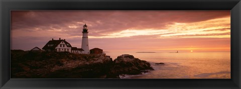 Framed Portland Head Lighthouse, Cape Elizabeth, Maine, USA Print