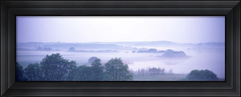 Framed Foggy Landscape Northern Germany Print